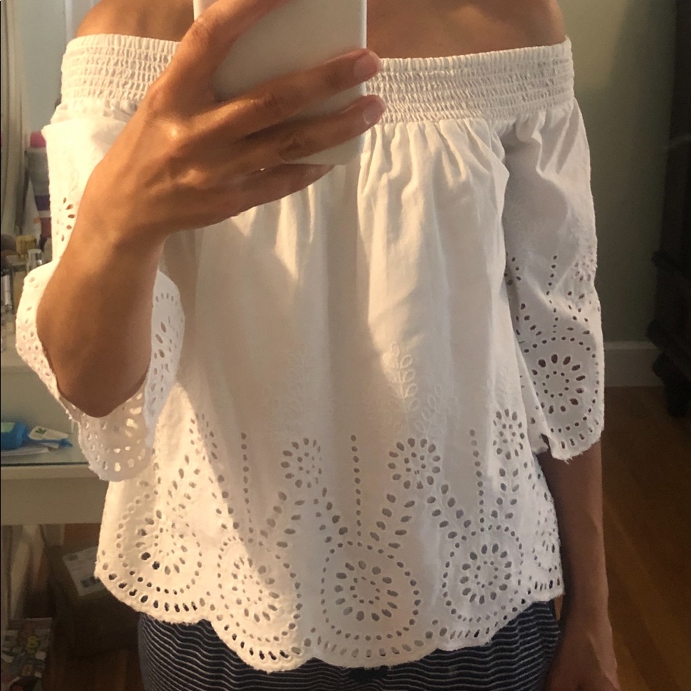 Blue Rain  off the shoulder top size xs